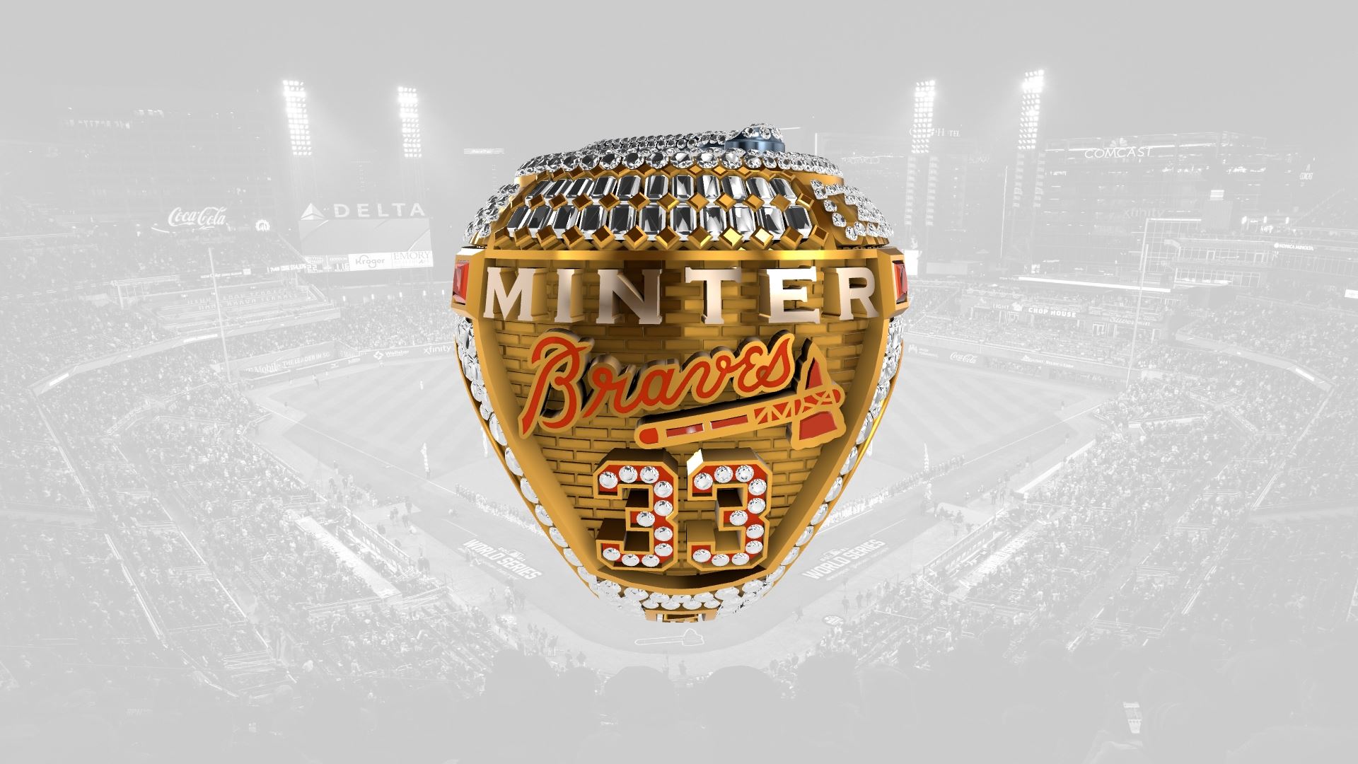 2021 Braves World Series Ring - A.J. Minter